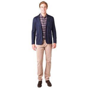 Rails Mens Large Navy Patch Pocket Wool Dwight Blazer Jacket